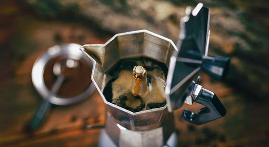 mokapot for coffee brewing